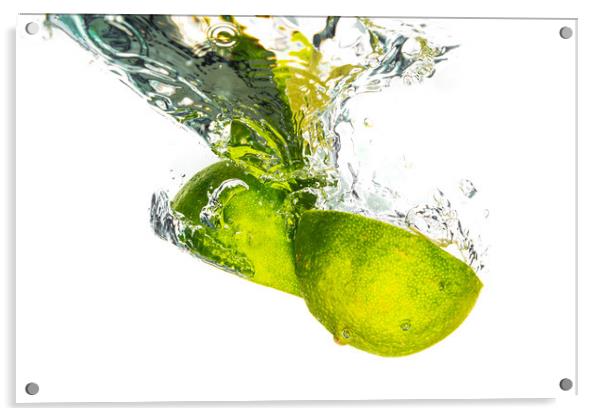 Lime Splash Acrylic by Gareth Williams