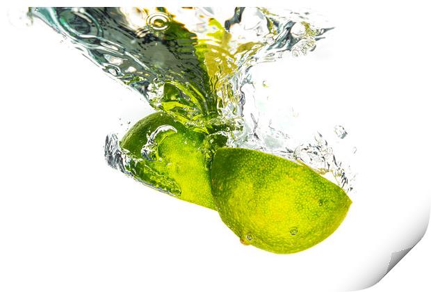 Lime Splash Print by Gareth Williams