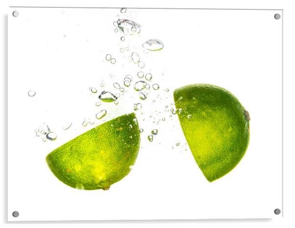 Food Lime Splash Acrylic by Gareth Williams