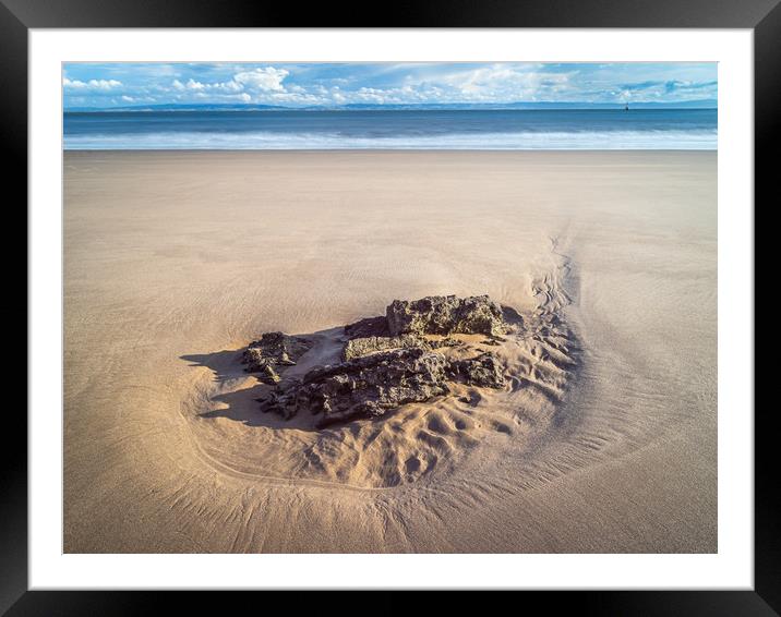 Rock on the Beach Framed Mounted Print by Gareth Williams