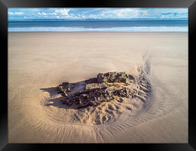 Rock on the Beach Framed Print by Gareth Williams