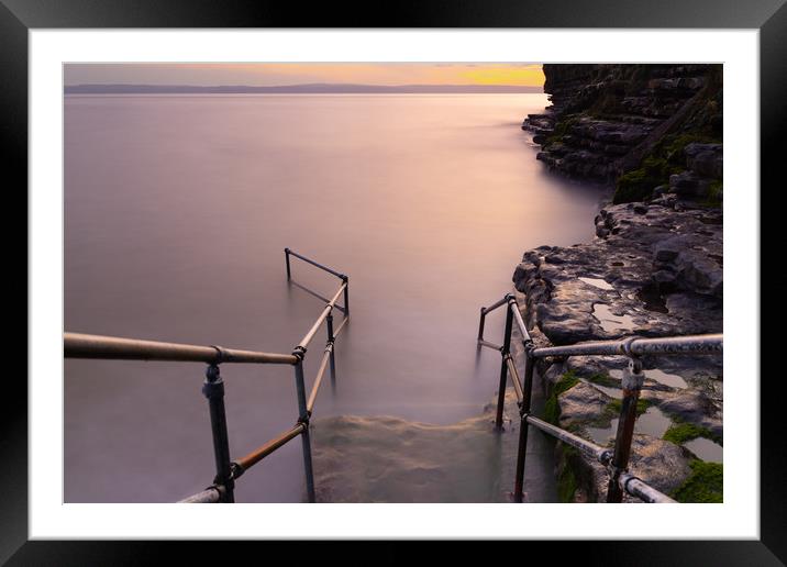 Steps into the Sea Long Exposure Framed Mounted Print by Gareth Williams