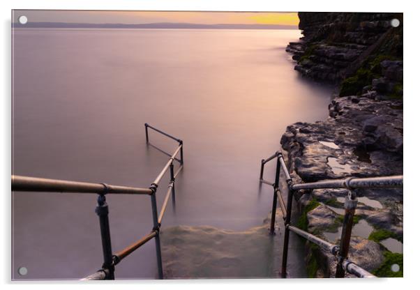 Steps into the Sea Long Exposure Acrylic by Gareth Williams