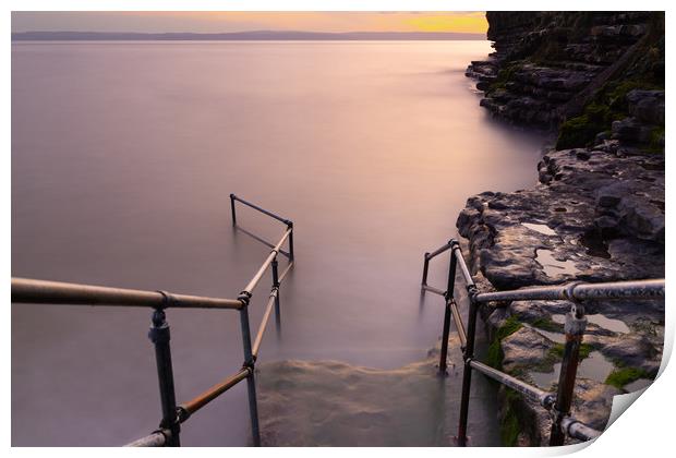 Steps into the Sea Long Exposure Print by Gareth Williams