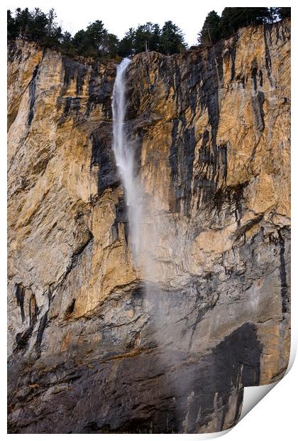 Staubbach Waterfall Print by Svetlana Sewell
