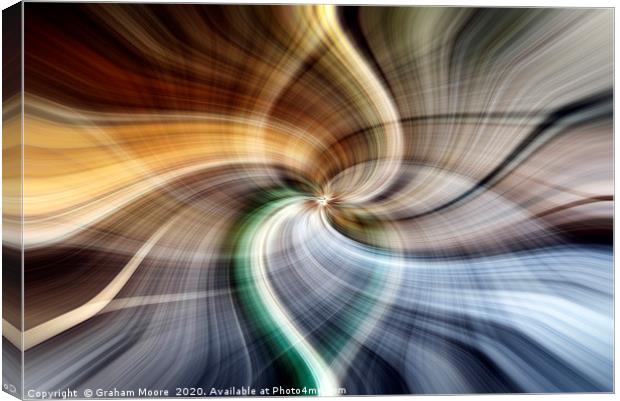 Abstract twirl effect from building interior Canvas Print by Graham Moore