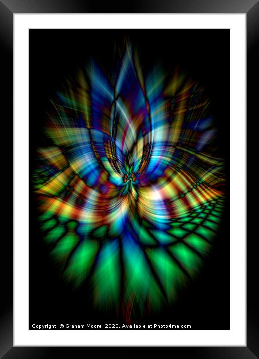 Abstract twirl effect from church interior Framed Mounted Print by Graham Moore