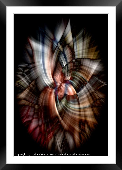 Abstract twirl effect from horse Framed Mounted Print by Graham Moore