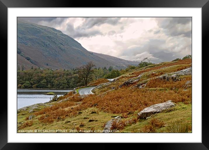 "Stormy day at Wastwater" Framed Mounted Print by ROS RIDLEY
