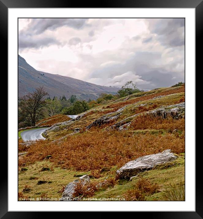 "Rainy day in Wasdale" Framed Mounted Print by ROS RIDLEY
