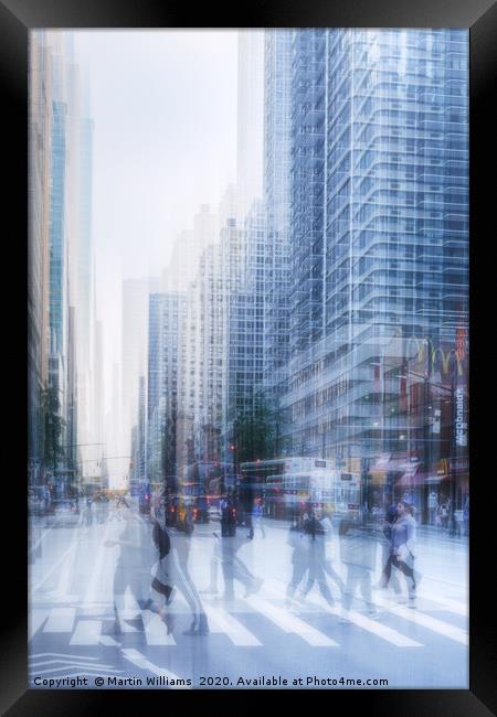 Streets of New York. Framed Print by Martin Williams