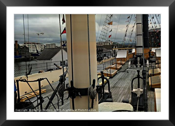 Deck S.S. Great Britain Framed Mounted Print by Heather Goodwin