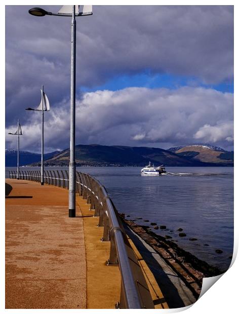 Ferry on the Clyde Print by Martin Smith