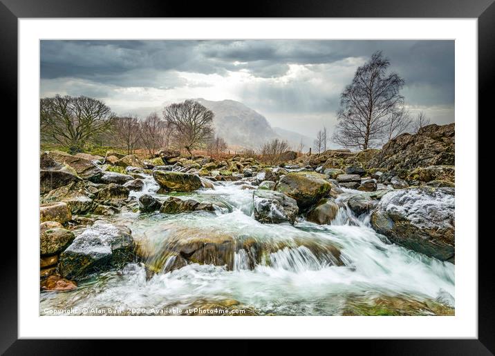 Lake District Winter on the Cumbria Way Framed Mounted Print by Alan Barr