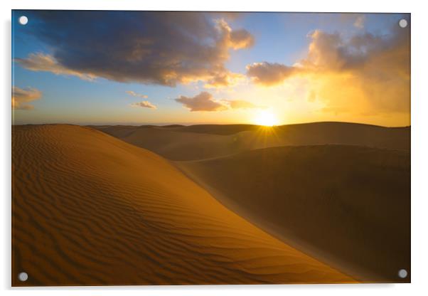 Desert Sunset Acrylic by Jordan Jelev