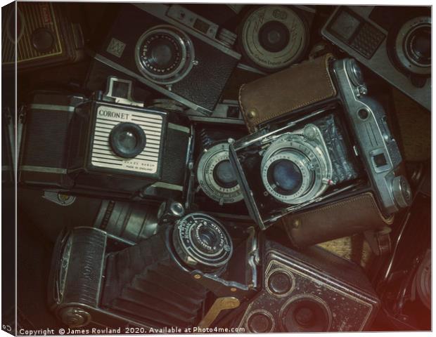 Where Old Cameras Go To Die Canvas Print by James Rowland