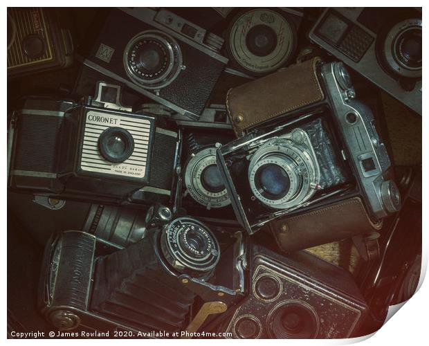 Where Old Cameras Go To Die Print by James Rowland