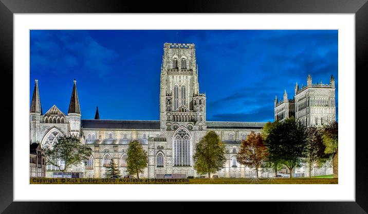 Durham Cathedral Framed Mounted Print by Rick Lindley