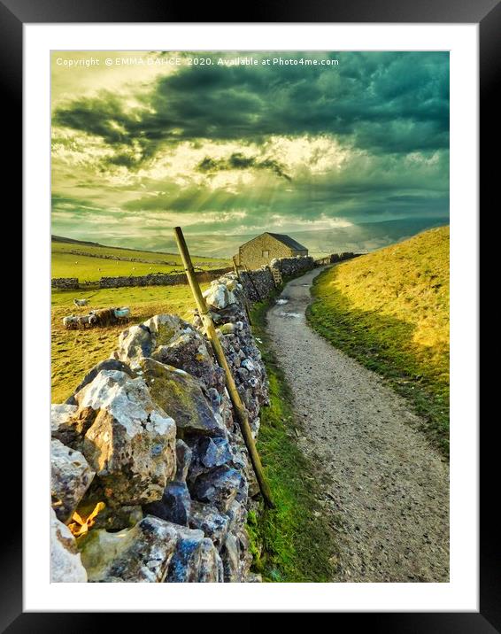 Walking in the Yorkshire Dales Framed Mounted Print by EMMA DANCE PHOTOGRAPHY