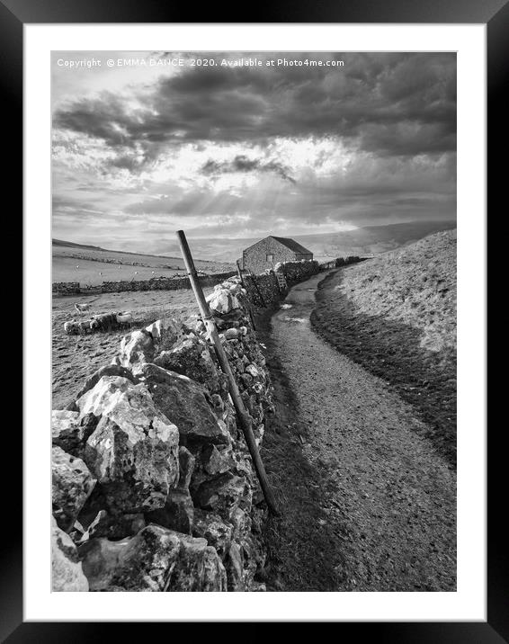 Walking in the Yorkshire Dales Framed Mounted Print by EMMA DANCE PHOTOGRAPHY