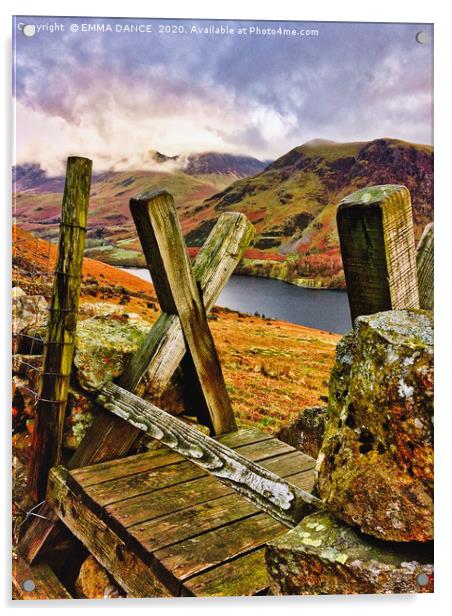 Views across Buttermere Acrylic by EMMA DANCE PHOTOGRAPHY