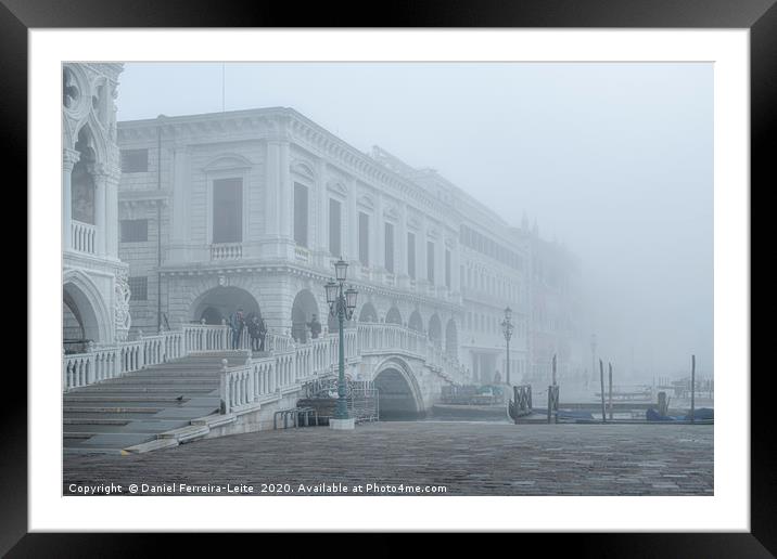 Fog Winter Coastal Scene Venice, Italy Framed Mounted Print by Daniel Ferreira-Leite