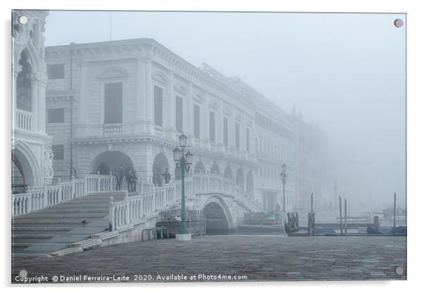 Fog Winter Coastal Scene Venice, Italy Acrylic by Daniel Ferreira-Leite