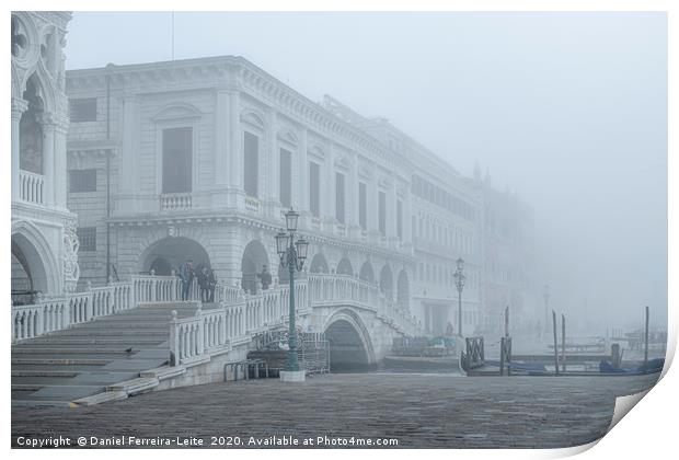Fog Winter Coastal Scene Venice, Italy Print by Daniel Ferreira-Leite