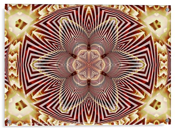 Alpha Mandala Acrylic by Steve Marchant