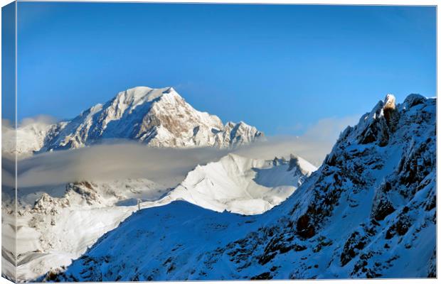 Mont Blanc French Alps France Canvas Print by Andy Evans Photos