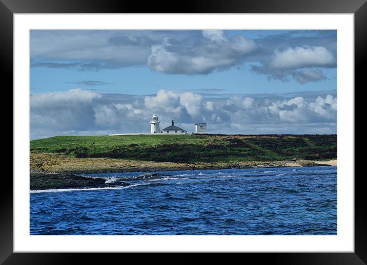 Lighthouse On Outer Farne, The Farne Islands Framed Mounted Print by Sandi-Cockayne ADPS
