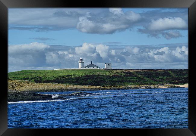 Lighthouse On Outer Farne, The Farne Islands Framed Print by Sandi-Cockayne ADPS