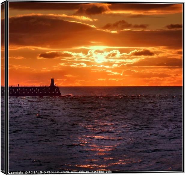 "Maryport sunset" Canvas Print by ROS RIDLEY