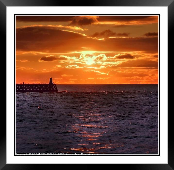 "Maryport sunset" Framed Mounted Print by ROS RIDLEY