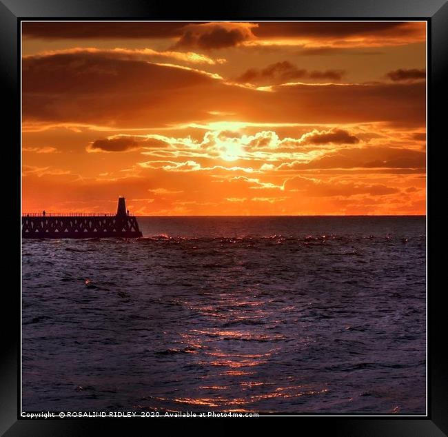 "Maryport sunset" Framed Print by ROS RIDLEY