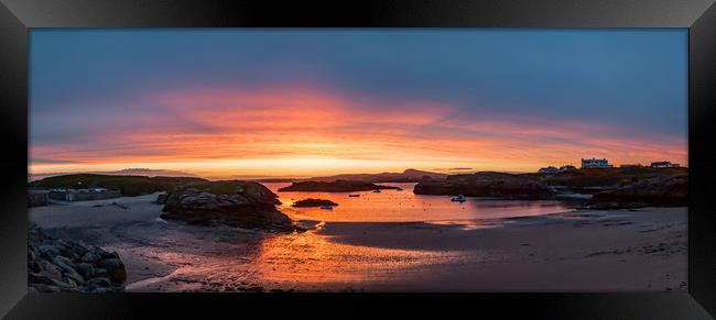 Porth Diana Trearddur Bay Sunset Isle of Anglesey  Framed Print by Gail Johnson