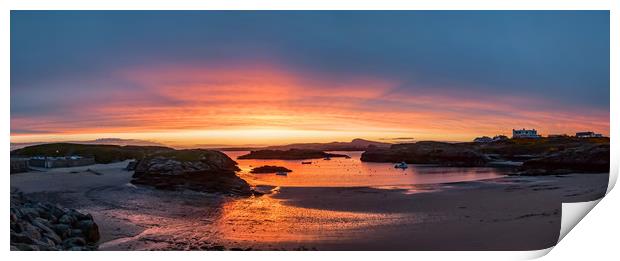 Porth Diana Trearddur Bay Sunset Isle of Anglesey  Print by Gail Johnson