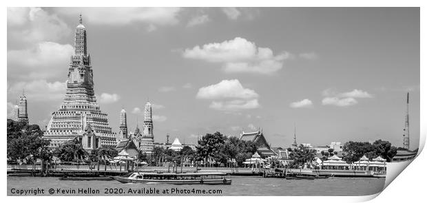 Chao Phraya express boat Print by Kevin Hellon
