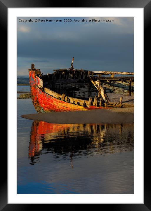 Fishing boat at Crow Point Framed Mounted Print by Pete Hemington