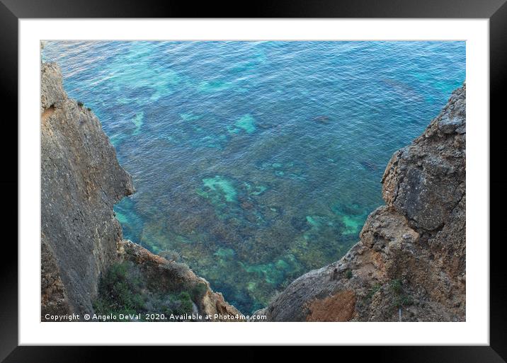 Centianes cliffs window Framed Mounted Print by Angelo DeVal