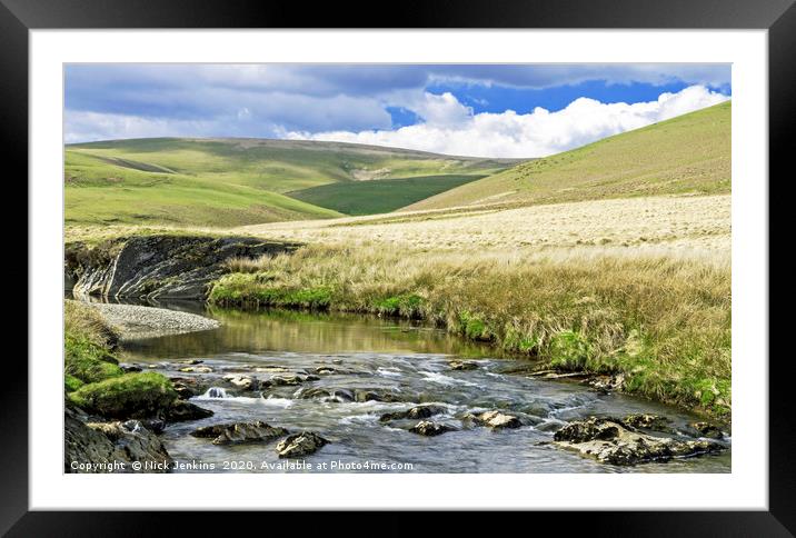 The Upper River Elan in Powys Remote Mid Wales Framed Mounted Print by Nick Jenkins