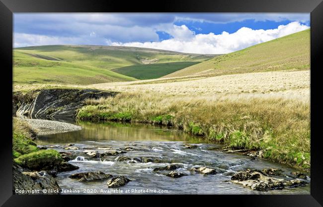 The Upper River Elan in Powys Remote Mid Wales Framed Print by Nick Jenkins