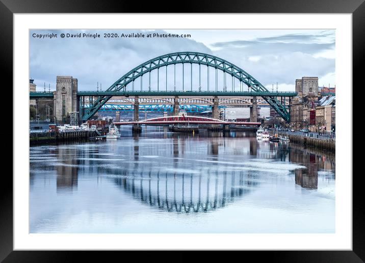 Tyne Bridge Framed Mounted Print by David Pringle