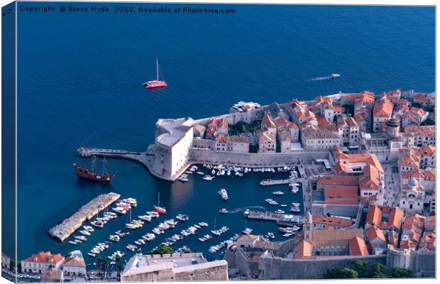 Dubrovnik Old Town Port  Canvas Print by Steve Hyde