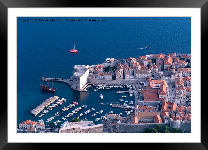 Dubrovnik Old Town Port  Framed Mounted Print by Steve Hyde