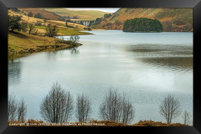 Pen y Garreg Reservoir Elan Valley Powys Framed Print by Nick Jenkins