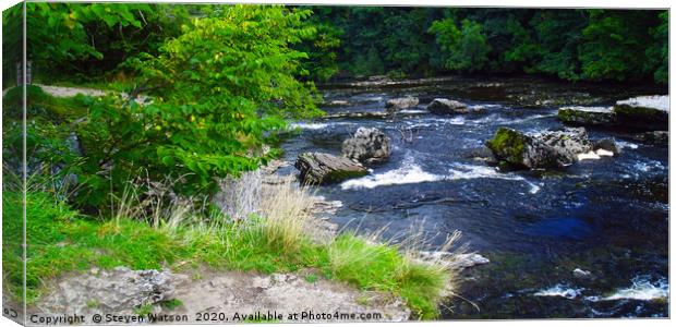 The River Ure Canvas Print by Steven Watson