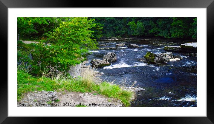 The River Ure Framed Mounted Print by Steven Watson