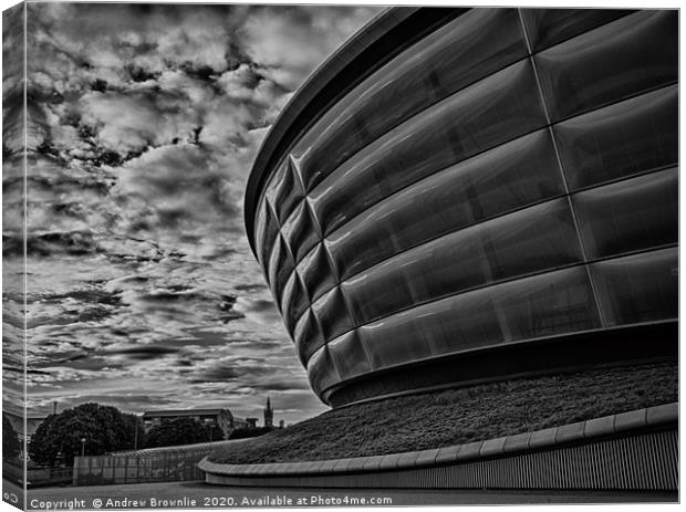 The Hydro, Glasgow, in Black and White Canvas Print by Andy Brownlie