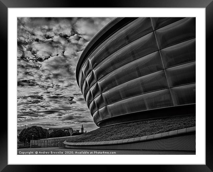 The Hydro, Glasgow, in Black and White Framed Mounted Print by Andy Brownlie